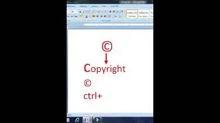 How to Type the Copyright Symbol (©) on Keyboard with Shortcuts in word 2007
