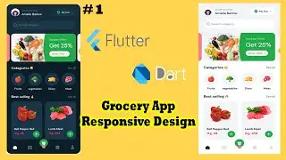 Flutter 🍃 Grocery App Responsive Design💜 Flutter development course #1