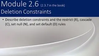 2.6 - Deletion Constraints