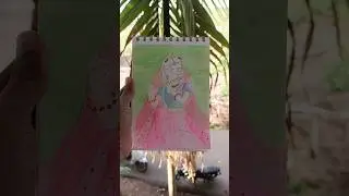 Radha Drawing In Progress 