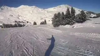 Snowboarding in Portes du Soleil day 2 part 1