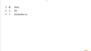 5  Bitwise Operators