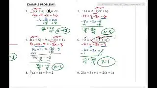 1.2 Notes: Multistep Equations