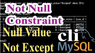 Mysql Not Null Constraint Part-09 | Not Null Values