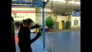Boxing timing bag blind by champion kickboxer and MMAfig