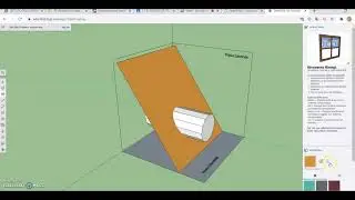 Sketchup di un cilindro sezionato e proiezione ortogonale