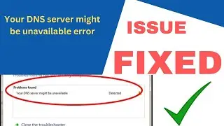 How to fix DNS server might be unavailable|| How to fix DNS might be unavailable windows 11