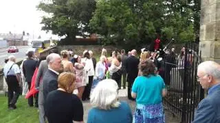 Bagpipes at mr and mrs johnsons wedding