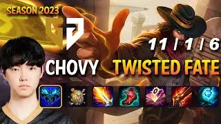 GEN Chovy TWISTED FATE vs AKALI Mid - Patch 13.24 KR Ranked