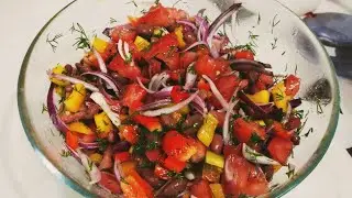 САЛАТ С ФАСОЛЬЮ.