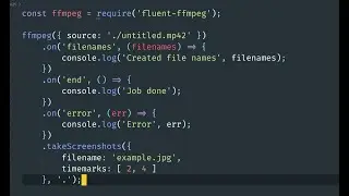 Get images from video using node and fluent-ffmpeg