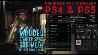 RESIDENT EVIL 3 REMAKE PS5: Modded Starter Saves for All Difficulties! 