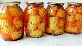 САМЫЕ ВКУСНЫЕ КУКУРУЗЫ! Все в моей семье ОБОЖАЮТ это! ВКУС ЛЕТА НА ЗИМУ. #кукуруза