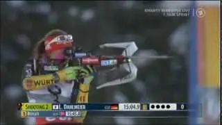 Biathlon Sprint der Damen in Khanty Mansiysk 2013