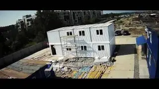 Строительство модульного здания штаба стройки modular bilding