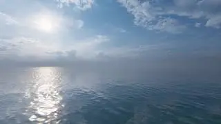 Beautiful clean ocean with clouds background video