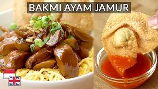 Mushroom Chicken Noodles & Fried Dumplings Recipe [GM Noodle Style]