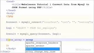 Convert Data from Mysql to JSON Formate using PHP