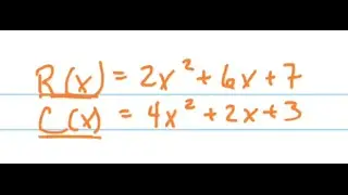 Find maximum profit given revenue & cost functions