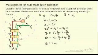 Mass Balances For Multi-Stage Batch Distillation