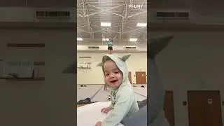 When you have a gold-winning smile! 🥰 #cheerleading #fail #babies #cute #shorts