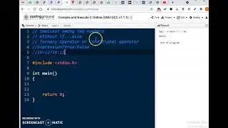 #16 Ternary Operator in C | Smallest among Two numbers in C | C for Beginners | C in Tamil