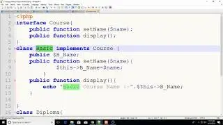 Oop in PHP Interface Class