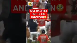 Jose Ramirez Fights Tim Anderson😳 #mlb #baseball #fight #shorts #timanderson #joseramirez