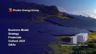 Photon Energy Group | Q1 2023 Results