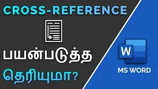 How to use Cross reference in MS Word