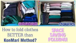 How to fold clothes better than KonMari | IT SAVES SPACE AND STAYS FOLDED!