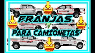 🤩6 MODELOS DE FRANJAS PARA CAMIONETAS 🛻DISEÑOS EDITABLES GRATIS😱