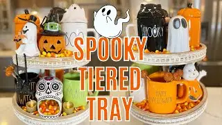 Decorate with Me | Halloween Tiered Tray