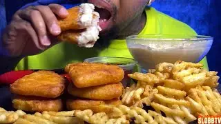Fish & chips Mukbang | MESSY BIG BITES
