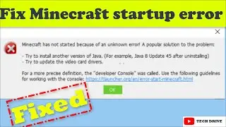 Fix Minecraft has not start because of an unknown error a popular solution to the problem tlauncher