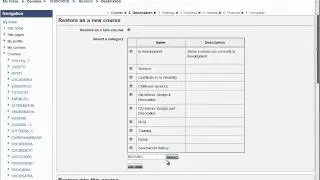 Moodle Restore Process