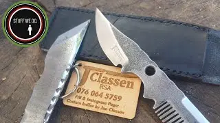 Wonderful customs by Jan Classen RSA knives. comb knife and Kiridashi Knife. Fun knife Friday