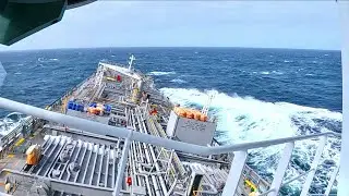 Ship Rolling in Atlantic Ocean Part-2 😰🌊. Life inside bridge and Life at sea