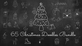 65 Christmas Doodles Bundle I Download I Aftereffects Templates I Bellatrixcorp