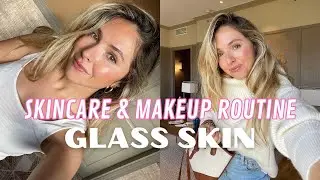 SKINCARE + MAKEUP routine - tendencia GLASS SKIN para piel perfecta | Julia March