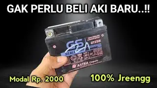 RAHASIA Memperbaiki Aki KERING Mati Total/ Soak || Starter Jreeengg