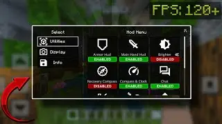 The best UI pack for mcpe 1.21/1.21+ (Mod menu / FPS BOOST)