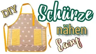 DIY Schürze selber nähen statt kaufen // Kitchen Apron - SEWING FOR BEGINNERS // Кухонный фартук