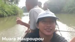 dusun maupoupou,melewati sungai#mentawai