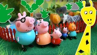 Peppa Pig en el zoo conoce a los animales 🐹🐶