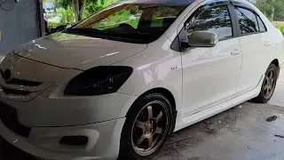 Repaint whole outside white  colour + violet pearl done!!!!