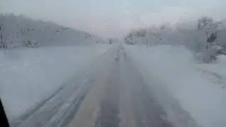 Холодный запуск КАМАЗа.Домой опять ночью.