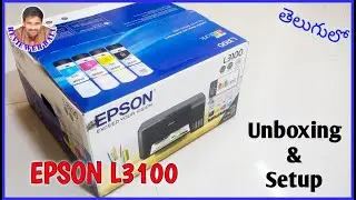 EPSON ecotank L3100 Printer Unboxing and Setup in Telugu || ReviewerBalu