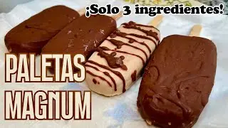 PALETAS MAGNUM ¡Con solo 3 ingredientes tienes estas paletas saludables sin azúcar!