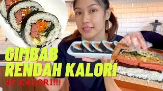 GIMBAB RENDAH KALORI- telur dadar tanpa minyak- ide makanan diet /KIMBAB